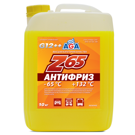 Антифриз (-65) желтый (готовый к применению) AGA  10л. AGA044Z